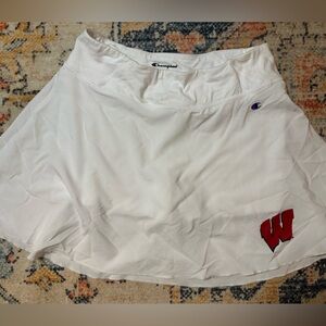 Champion Women's White Wisconsin skort